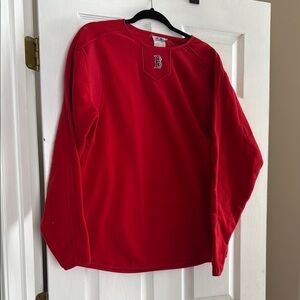 Majestic Red Boxy Long Sleeve Sweatshirt